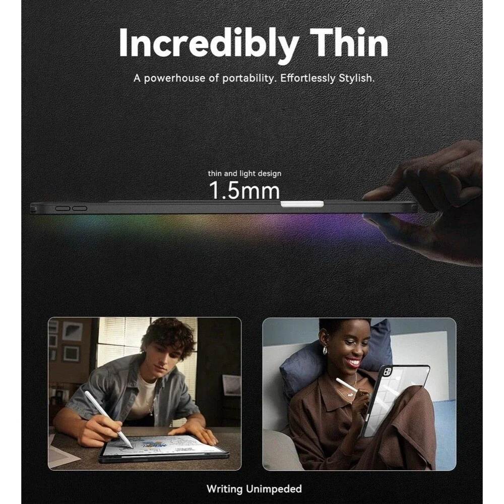 Slim Case for 2024 iPad Pro-11 Inch - M4 5th Generation iPad Cases with